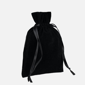Black Velvet Drawstring Pouch – 6" × 8" (15 × 20 cm) - Pamusan.com