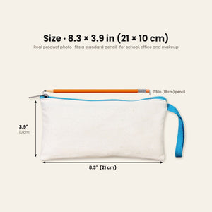 Federmäppchen Weihnachten – 9 Motive für Weihnachten & Neujahr 2027, Stoff-Federmäppchen mit farbigem Reißverschluss 21 × 10 cm – Baumwollgabardine - Pamusan.de