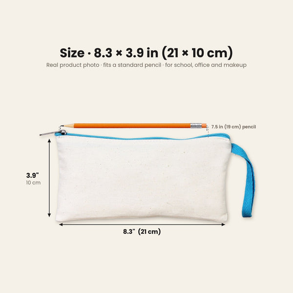 Federmäppchen Weihnachten – 9 Motive für Weihnachten & Neujahr 2027, Stoff-Federmäppchen mit farbigem Reißverschluss 21 × 10 cm – Baumwollgabardine - Pamusan.de