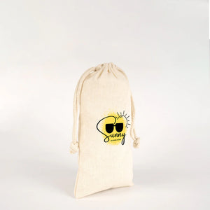 Wholesale natural cotton drawstring pouches 4"x8" grouped together