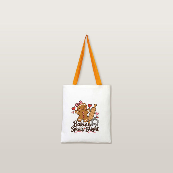 Große Weihnachtsbeutel aus Baumwolle – Taschen 35 × 40 cm mit roten, grünen oder senfgelben Henkeln, 9 Motive für Weihnachten & Neujahr 2027 - Pamusan.de