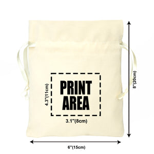 Personalized Natural Velvet Drawstring Pouch – 6" × 8" (15 × 20 cm) - Pamusan.com