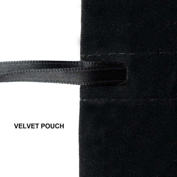 Black Velvet Drawstring Pouch – 6" × 8" (15 × 20 cm) - Pamusan.com