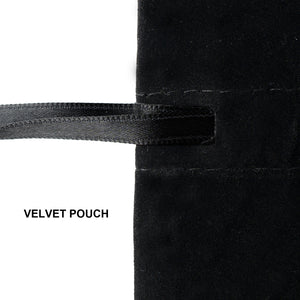 Personalized Black Velvet Drawstring Pouch – 6" × 8" (15 × 20 cm) - Pamusan.com