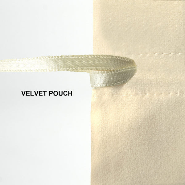 Personalized Natural Velvet Drawstring Pouch – 6" × 8" (15 × 20 cm) - Pamusan.com