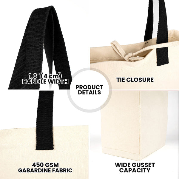 Produktdetails: 4 cm Henkelbreite, Bindeband, Gabardine-Baumwolle 450 g/m² und tiefe Bodenfalte