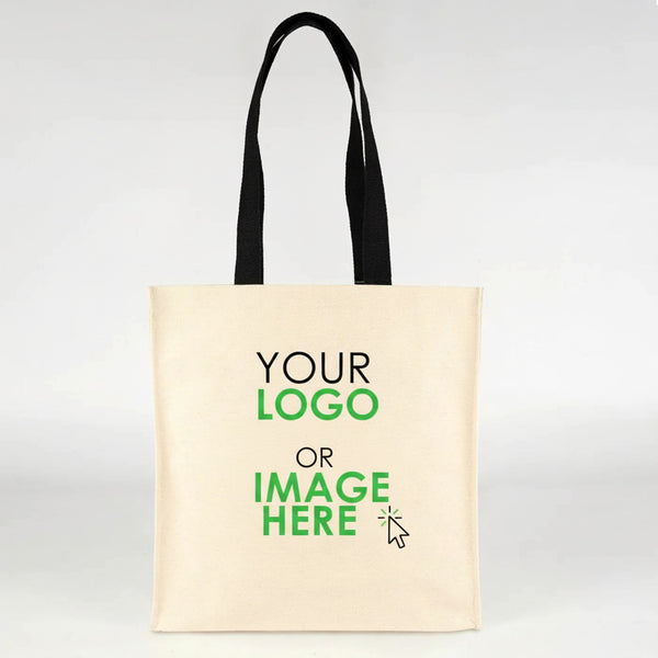 Custom printed canvas tote bag, add your logo or image