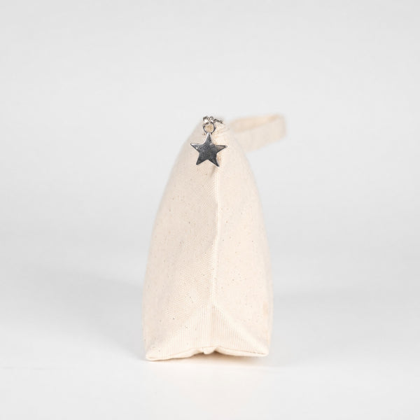 Natural cotton canvas zipper pouch with star zipper pull – Pamusan.com