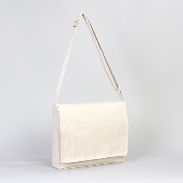 Adjustable Cotton Canvas Messenger Bag – 13" x 11" - 6 oz - Pamusan.com