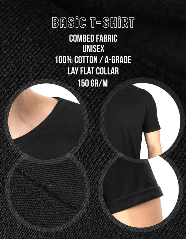 Basic T-shirt Black Color 1.0 Quality - Pamusan.com