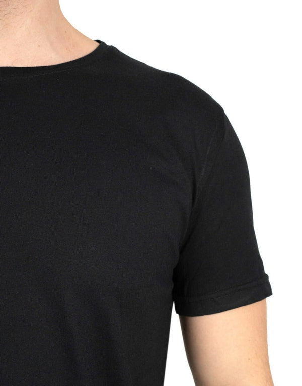 Basic T-shirt Black - Print - Pamusan.com