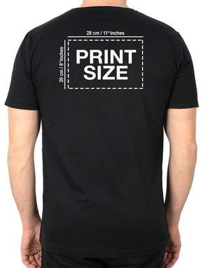 Basic T-shirt Black - Print - Pamusan.com