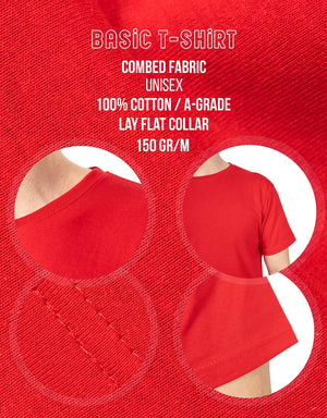 Basic T-shirt Red Color 1.0 Quality - Pamusan.com