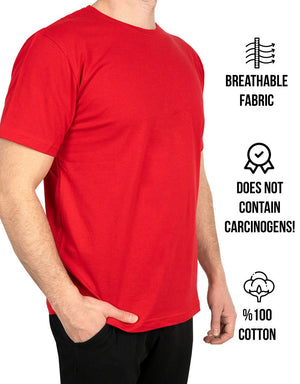 Basic T-shirt Red - Print - Pamusan.com