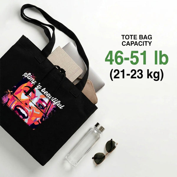 Schwarze Leinwandtasche, Kapazität 46‑51 lb (21‑23 kg) – Pamusan.de