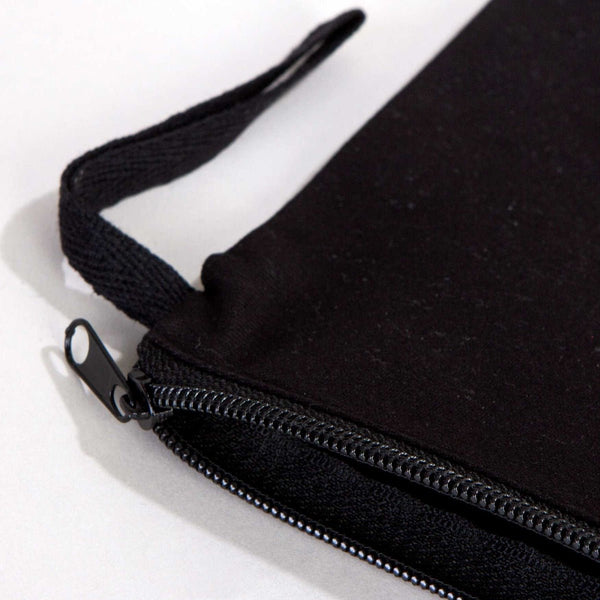 Black Cotton Clutch Pouch – 10" × 7" (25 × 18 cm) - Pamusan.com