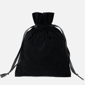 Black Velvet Drawstring Pouch – 6" × 8" (15 × 20 cm) - Pamusan.com