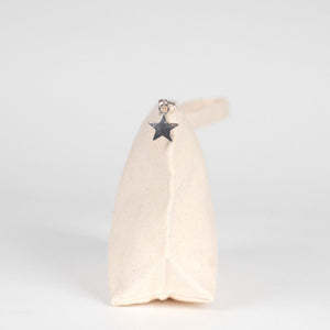 Natural cotton canvas zipper pouch with star zipper pull – Pamusan.com