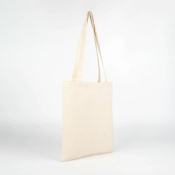 Blank Cotton Tote Bag 12"x14" – Natural Shoulder Tote, 6 oz Gabardine Fabric - Pamusan.com
