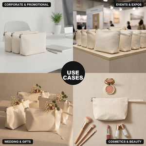 Canvas zipper pouch use cases: corporate gifts, trade shows, weddings, cosmetics – Pamusan.com
