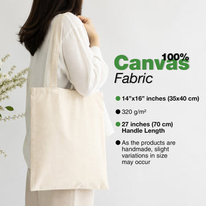Canvas Tote Bag – Natural Color 14"x16 " İnches - Reusable Cotton Tote Bulk Wholesale - Pamusan.com