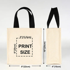 Custom canvas tote bag print area size guide