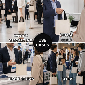Canvas tote bag use cases: shopping, grocery, beach and gifting