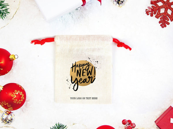 Custom New Year Gift Bags – Personalized Corporate & Holiday Party Favor Bags — custom print | Pamusan