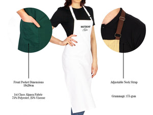 Chef Apron - Personalized Kitchen Apron for Women or Men - Custom Name Chef Apron - Logo Print Options - Pamusan.com