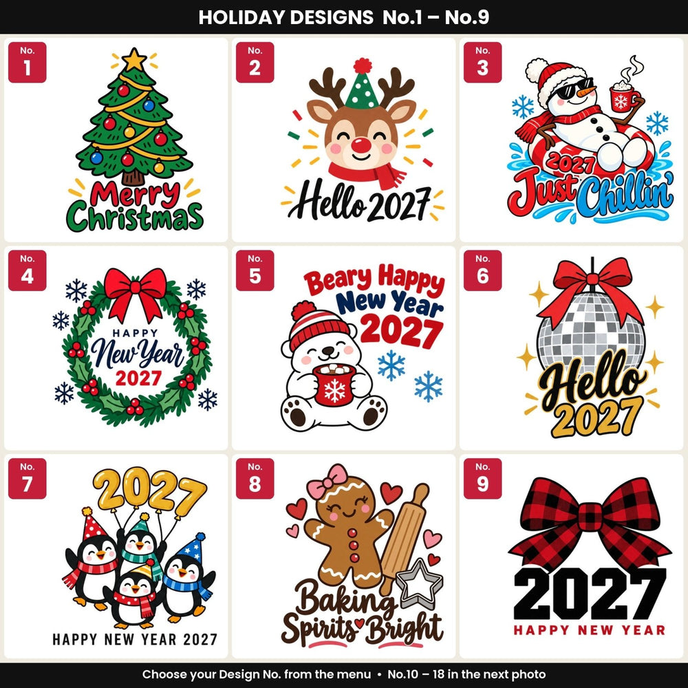 Geschenkbeutel Weihnachten – Stoffbeutel mit Kordel 30 × 40 cm in Rot, Schwarz oder Natur, 18 Motive für Weihnachten & Neujahr 2027 – Baumwolle - Pamusan.de