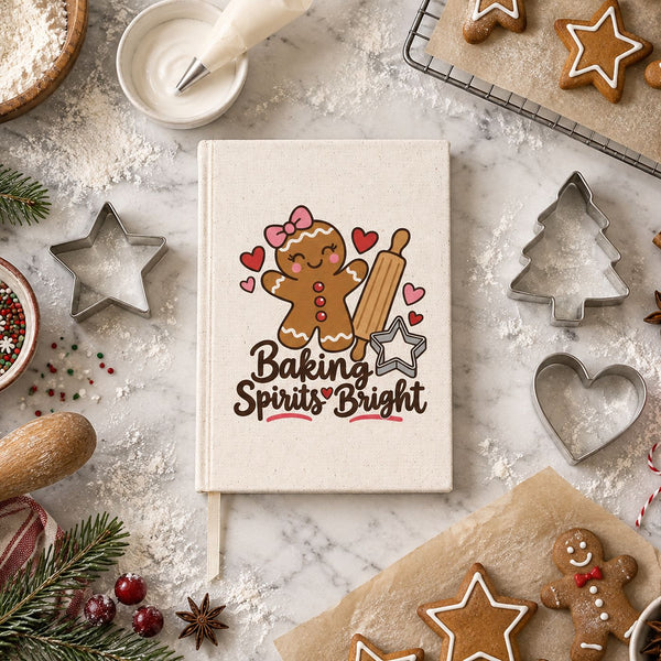 Notizbuch Weihnachten – A5 Canvas-Notizbuch 14 × 20 cm, 9 Motive für Weihnachten & Neujahr 2027, Einband Natur oder Schwarz, 160 blanko Seiten - Pamusan.de