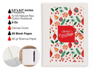 Christmas Tree Notebooks, 6" × 8" (15 × 20 cm) Personalize with Your Logo or Text — logo detail | Pamusan