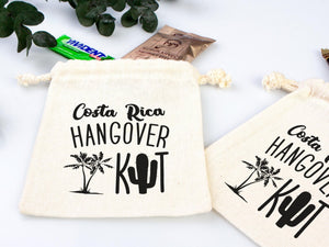 Costa Rica Hangover Kit Bags – Custom Bachelorette & Wedding Recovery Pouches — print detail | Pamusan