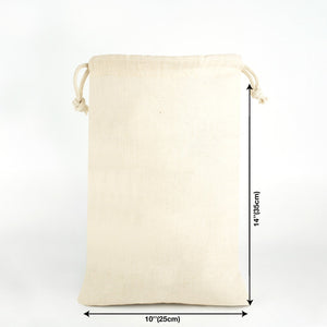 Cotton Drawstring Pouch 10"x14" | Natural Favor & Gift Bag - Pamusan.com