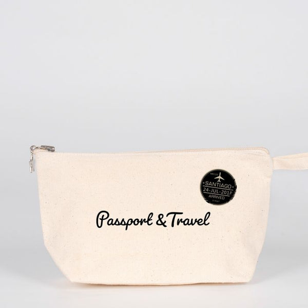 Natural cotton canvas zipper pouch with star zipper pull – Pamusan.com