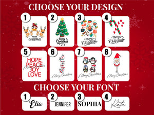 Custom Christmas Tote Bags, 14"W x 16"H (35 cm x 40 cm) Holiday Family Gift Bags - Pamusan.com