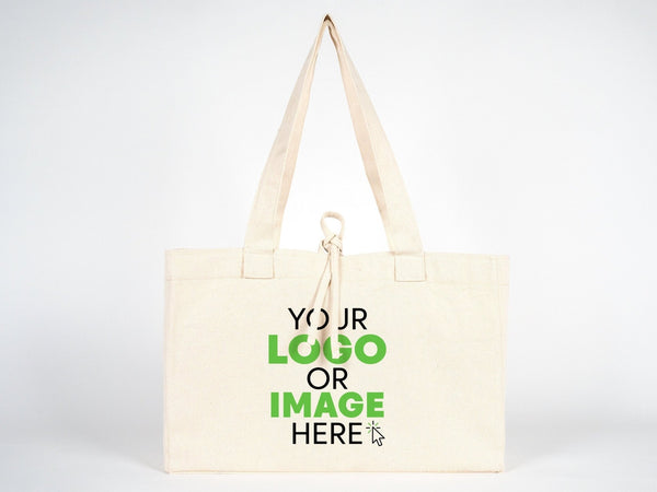 Custom Large Canvas Tote Bags – 18"W x 11"H x 4"L Personalized Cotton Bags With Logo - Pamusan.com