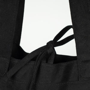 Custom Logo Black Shopping Tote Bags – 14" × 12" × 4" (35 × 30 × 10 cm) – 10 oz - Pamusan.com