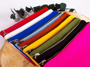 Custom Logo Fuchsia Clutch Bag – 8"x6" Personalized Makeup & Cosmetic Bag - Pamusan.com