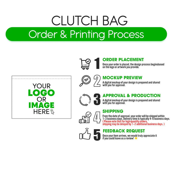 Custom Logo Fuchsia Clutch Bag – 8"x6" Personalized Makeup & Cosmetic Bag - Pamusan.com