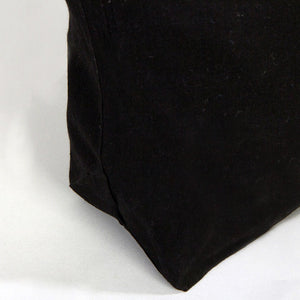 Custom Printed Foldable Cotton Shopping Bag with Black Clutch – 19" × 16" × 4" (48 × 41 × 10 cm) - 4 oz - Pamusan.com