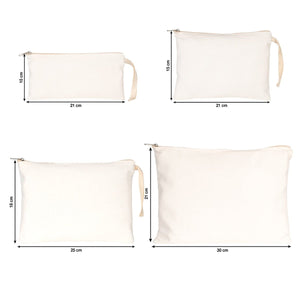 Custom Sublimation Printed Laminated Cotton Clutch Pouch – 10" × 7" (25 × 18 cm) - Pamusan.com