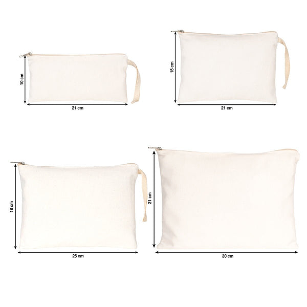 Custom Sublimation Printed Laminated Cotton Clutch Pouch – 10" × 7" (25 × 18 cm) - Pamusan.com