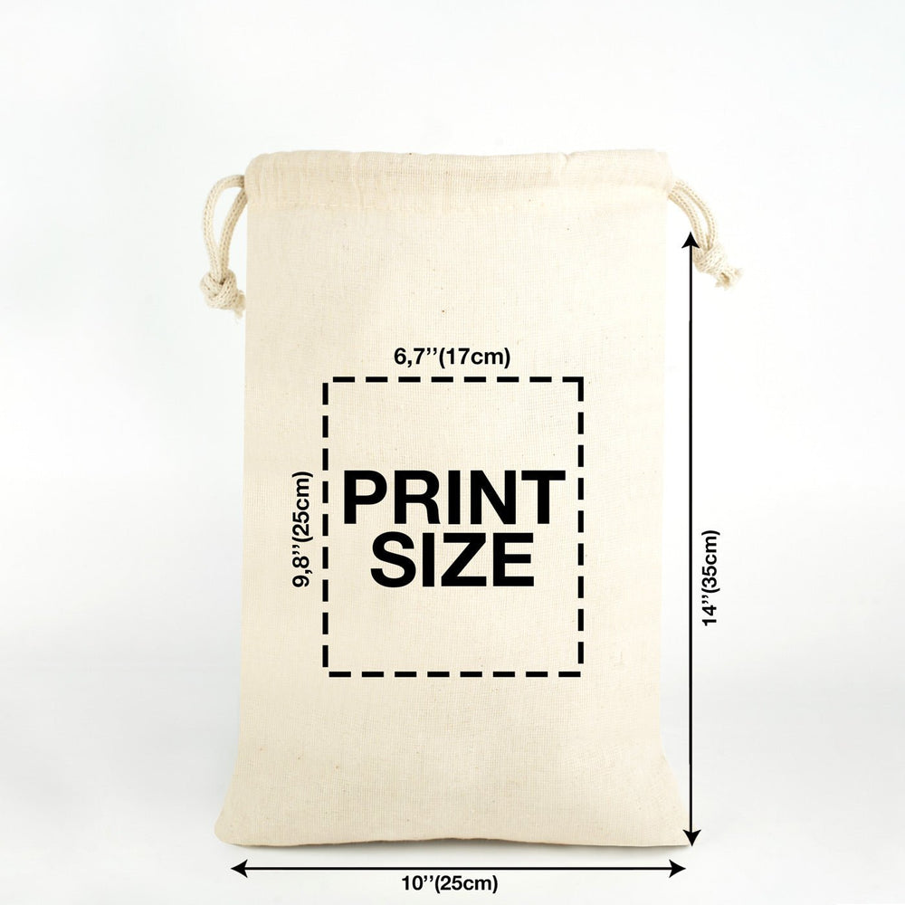 Fabric Pouch 10" W x 14" H (25 cm x 35 cm) - (Customize) - Pamusan.com
