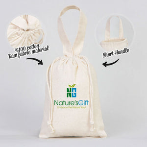 Fabric Pouch 6" W x 8" H (15.5 cm x 20 cm) - Short Handle (Customize) - Pamusan.com