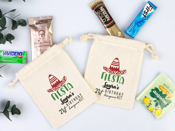 Fiesta Birthday Party Hangover Kit Bags, Birthday Recovery Kit Party - Pamusan.com