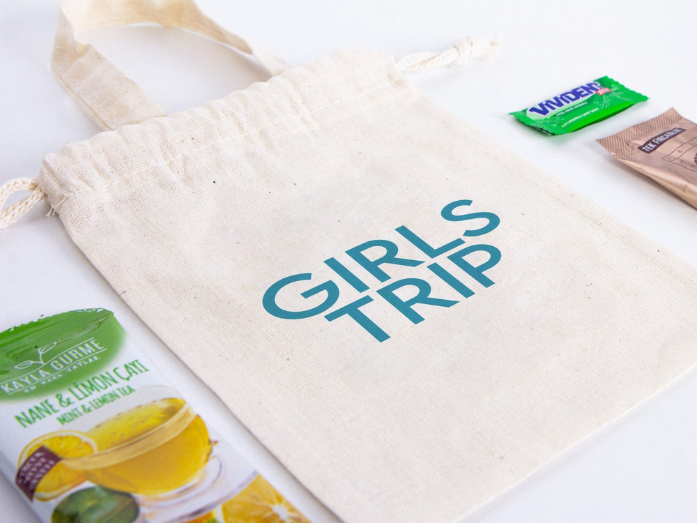 Girls Trip Favor Bag, Favor Bag, Birthday Bag, Cotton - Eco-Friendly, Reusable Bags | Pamusan