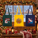 Weihnachts-Geschenktaschen aus Stoff – Baumwolltaschen 35 × 40 cm in Grün, Gelb oder Marineblau, 9 Motive für Weihnachten & Neujahr 2027 - Pamusan.de