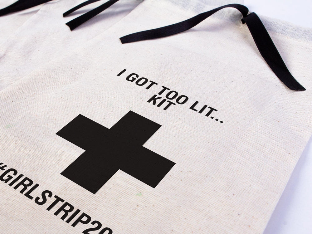 I Got Too Lit Hangover Kit Bag – Custom Wedding & Party Favor | Pamusan