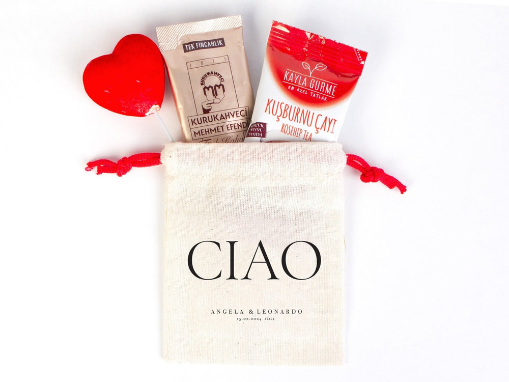 Italy Hangover Kit Bags – Custom Italian Wedding Favor Pouches & Survival Kit Bags for Guests | Pamusan